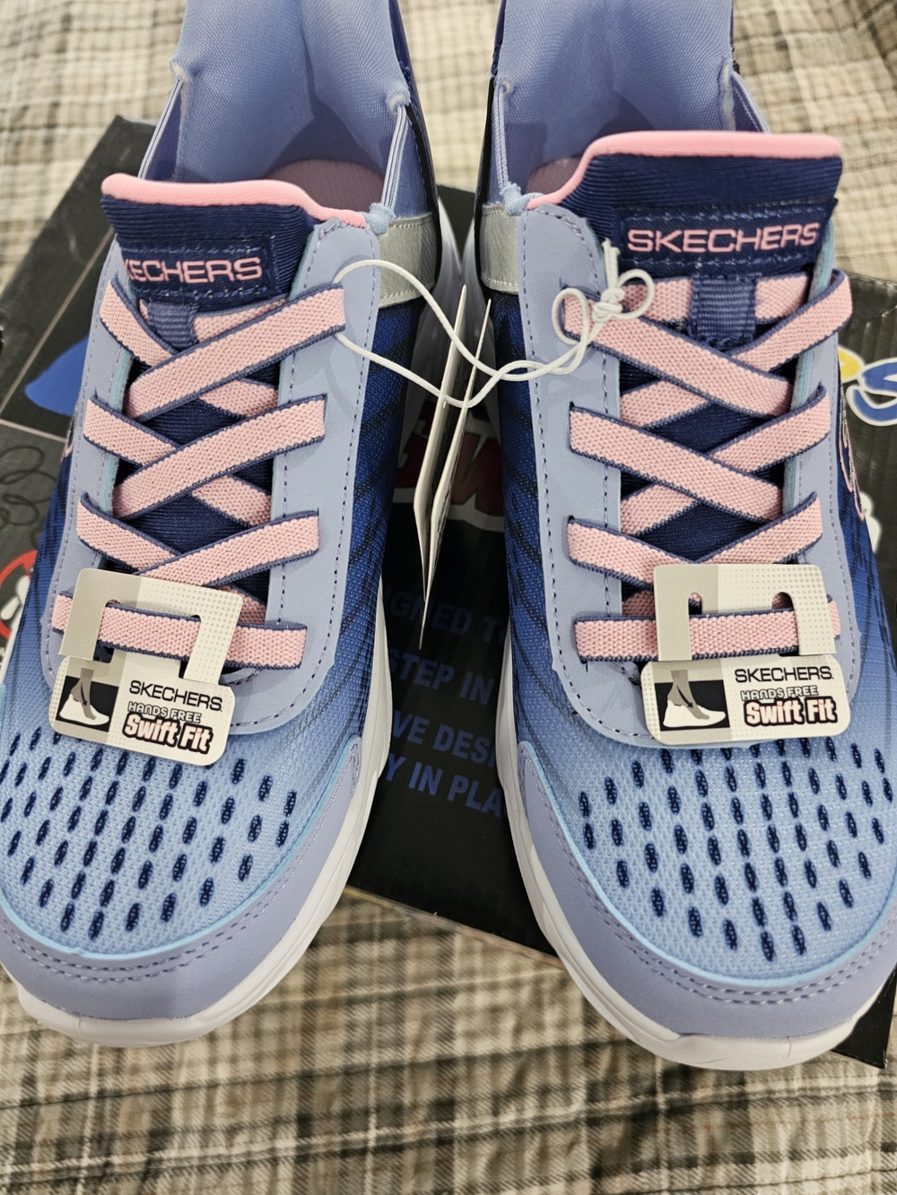 Skechers Kids' Light Blue & Pink Swift-Fit Athletic Shoes